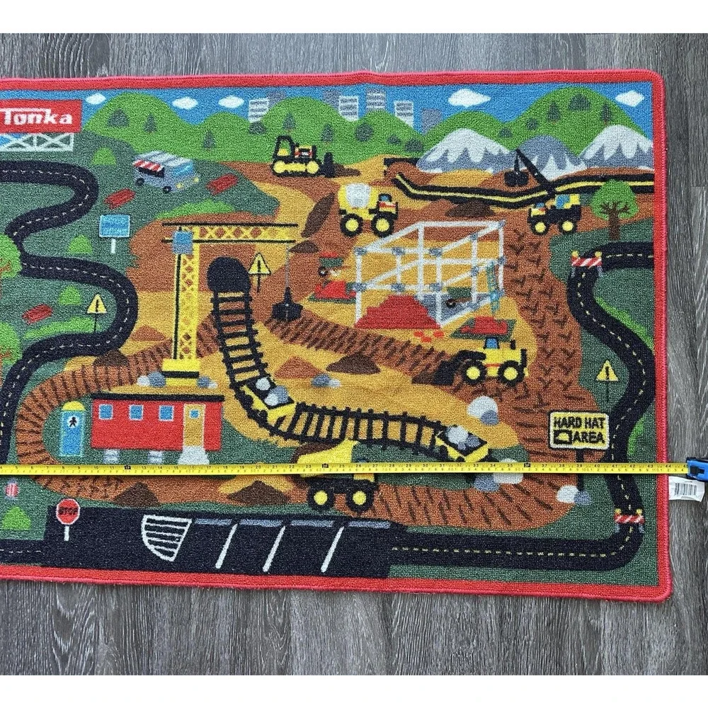 Tonka Gravel Pit Kids Accent Rug Play Mat 44x31 Multicolor Tufted 2012